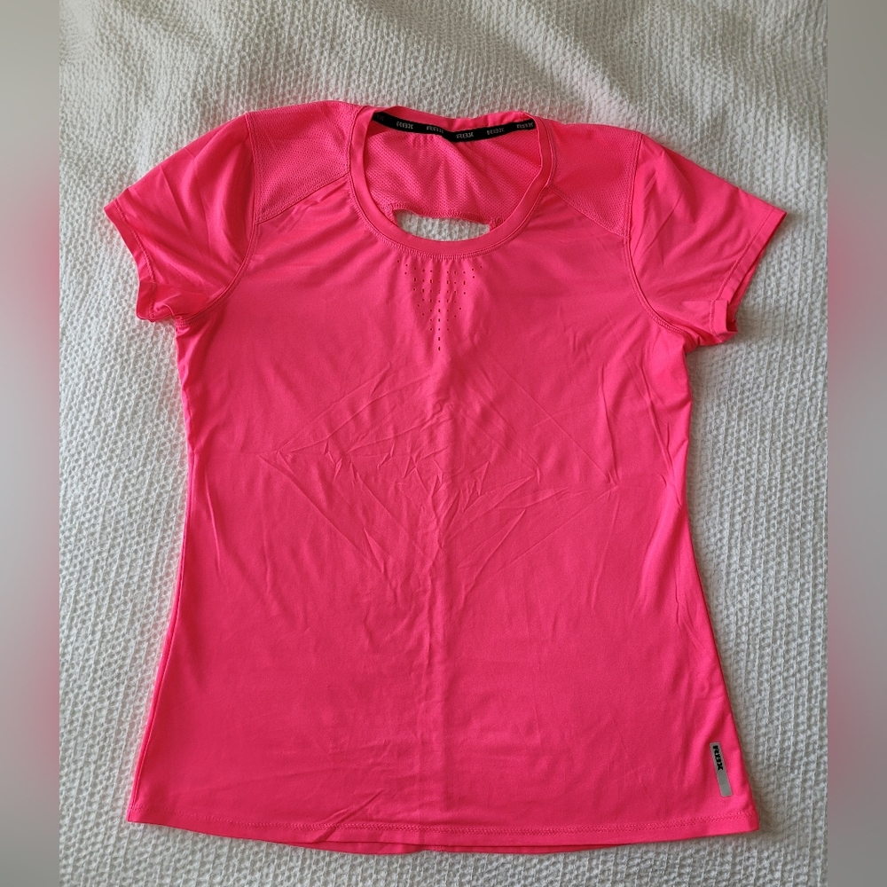Bright pink workout shirt